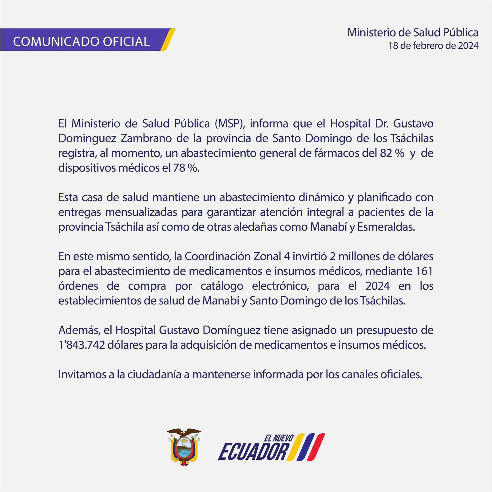 Abastecimiento Medicina Febrero 2024