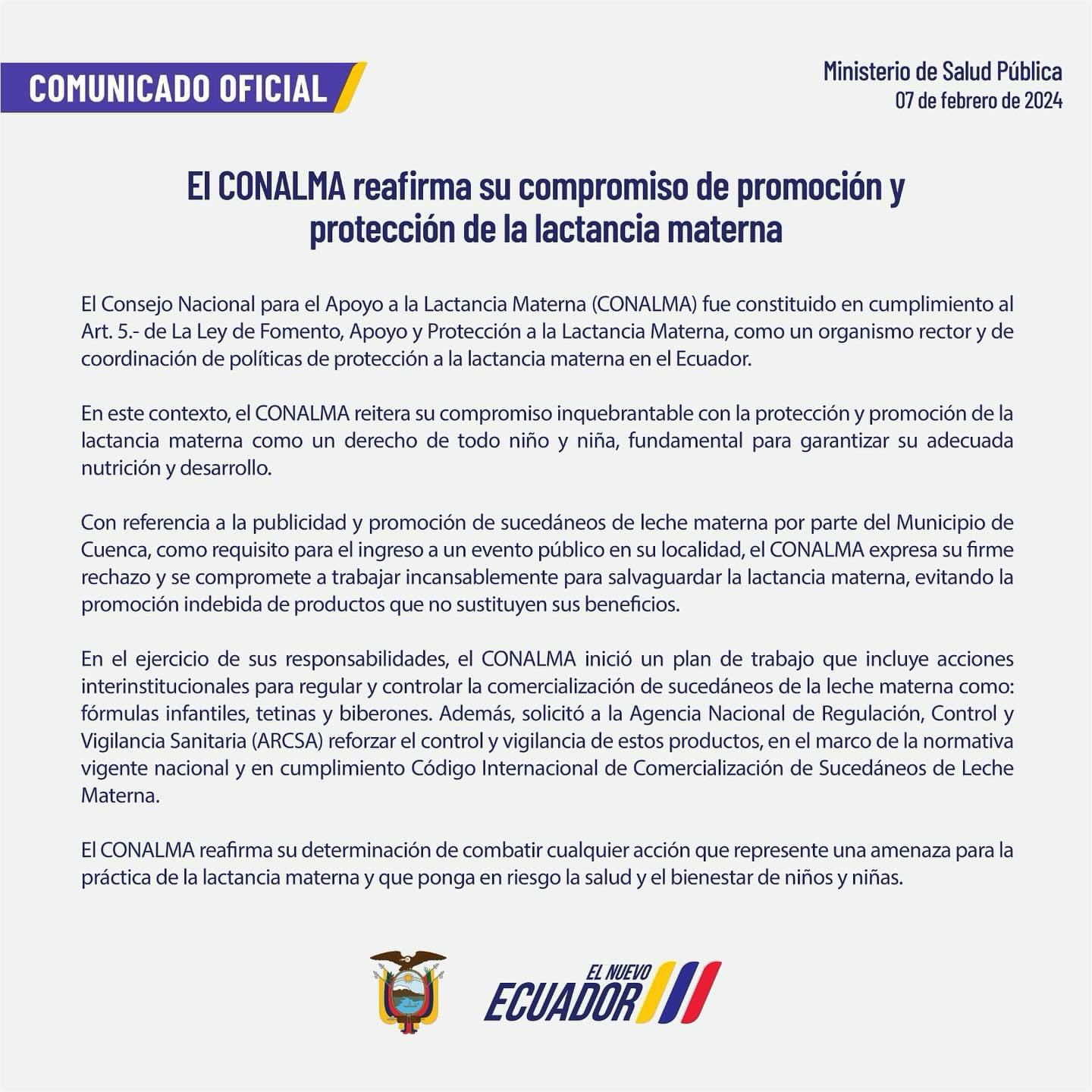 CONALMA - Lactancia Materna